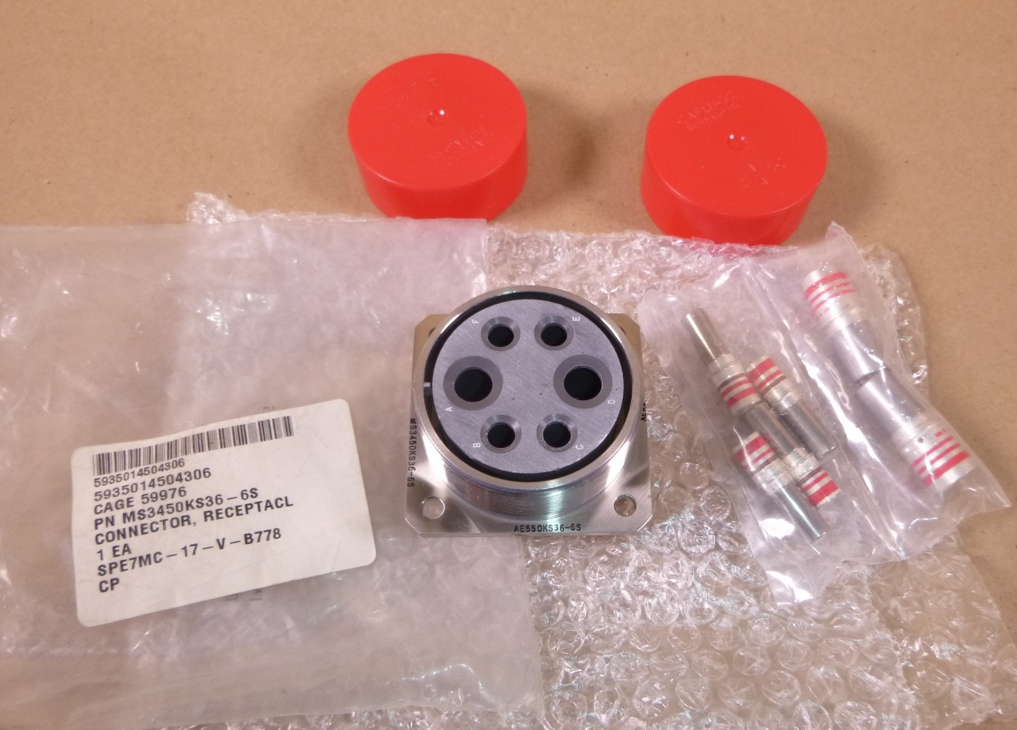 MS3450KS36-6S Stainless Steel Circular MIL Spec Connector 6P | Electrical MRO Replacement Parts &amp; Components and Commercial Electrical Supplies Company