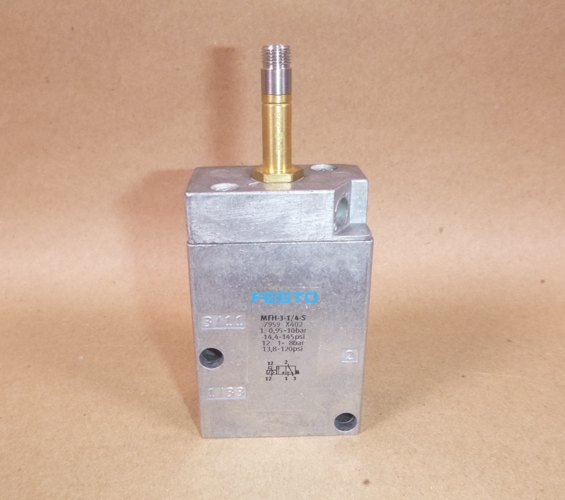 MFH-3-1/4-S Festo Valve 7959 (Solenoid Not Included) | Industrial MRO Replacement Parts, Manufacturing Machine Parts &amp; Components, Heavy Equipment Parts Supplier