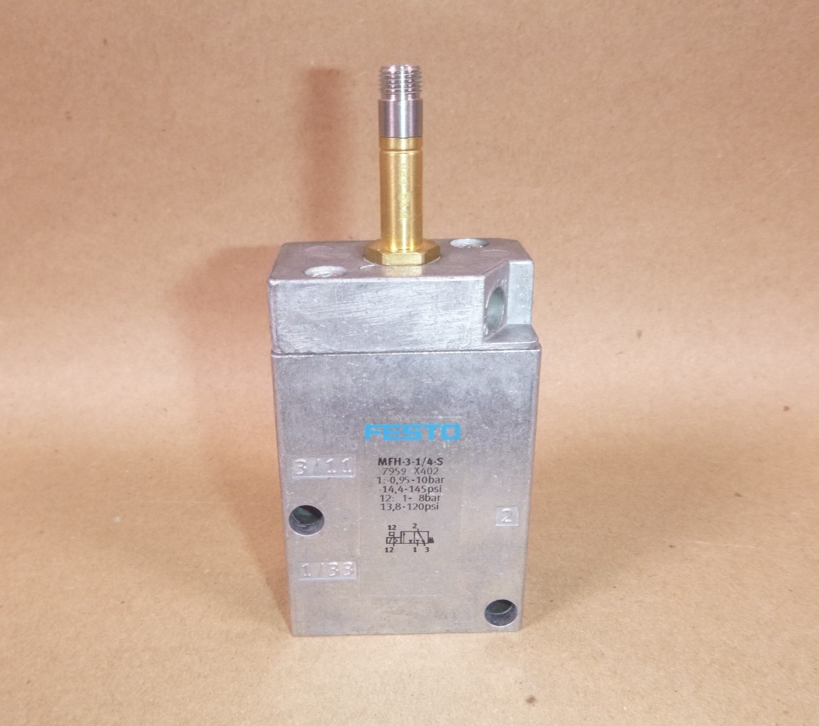 MFH-3-1/4-S Festo Valve 7959 (Solenoid Not Included) | Industrial MRO Replacement Parts, Manufacturing Machine Parts &amp; Components, Heavy Equipment Parts Supplier