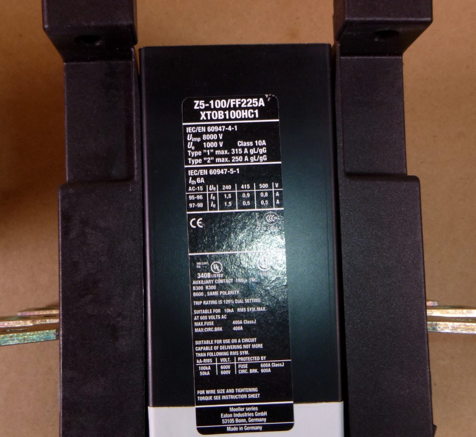 Z5-250/FF225A Eaton Overload Relay 200 - 250 Amp, 1 N/O, 1 N/C, 139573 | Electrical MRO Replacement Parts & Components and Commercial Electrical Supplies Company