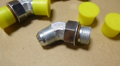(Lot of 4x) Freightliner 23-12912-800 STEEL ELBOW 45 Deg. Fits VITON O RING, 