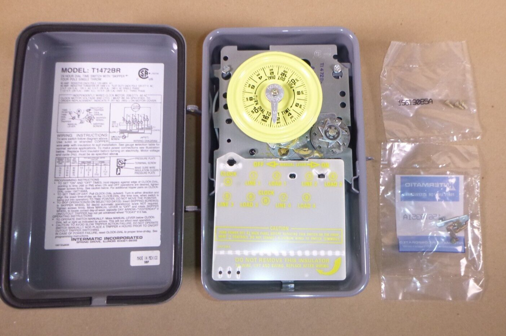 Intermatic T1472BR, 208-277 V, 24-Hour Mechanical Time Switch W/ Skipper NEMA 3R | Electrical MRO Replacement Parts & Components and Commercial Electrical Supplies Company