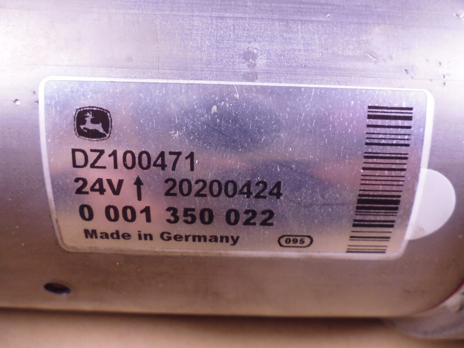OEM John Deere DZ100471 24V Starter 0001350022 RE522852 450C LC 824J 824K | Industrial Tractor Parts Supplier and Surplus Tractor Parts &amp; Accessories