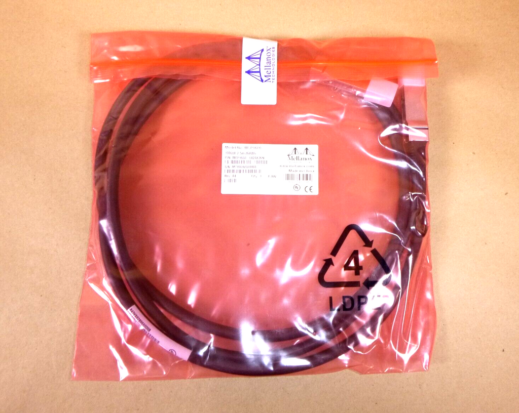 Mellanox 100GbE QSFP28 Direct Attach Copper Cable MCP1600, 2.5M, 26AWG | Electrical MRO Replacement Parts & Components and Commercial Electrical Supplies Company