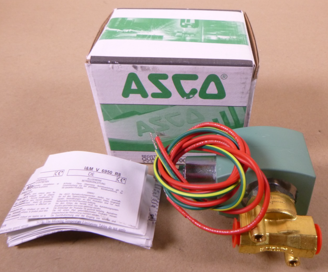 Asco 8262H208 2-Way Solenoid Valve 110/120V 50/60Hz 1/4" NPT T102638 | Electrical MRO Replacement Parts &amp; Components and Commercial Electrical Supplies Company