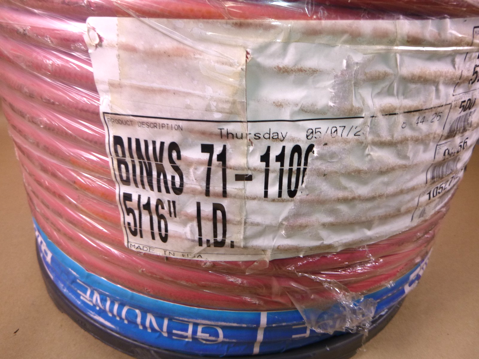 Binks Premium Spray Finishing Air Hose 5/16" ID x 5/8" OD 500 Foot Spool 250 Psi | Industrial MRO Replacement Parts, Manufacturing Machine Parts &amp; Components, Heavy Equipment Parts Supplier