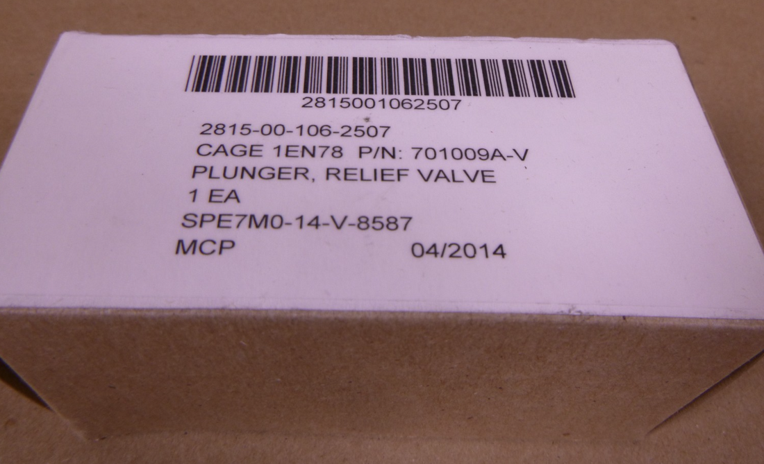 (6x) 701009A-V Viking Relief Valve Plunger 701009 , 2815-00-106-2507 | Industrial MRO Replacement Parts, Manufacturing Machine Parts &amp; Components, Heavy Equipment Parts Supplier