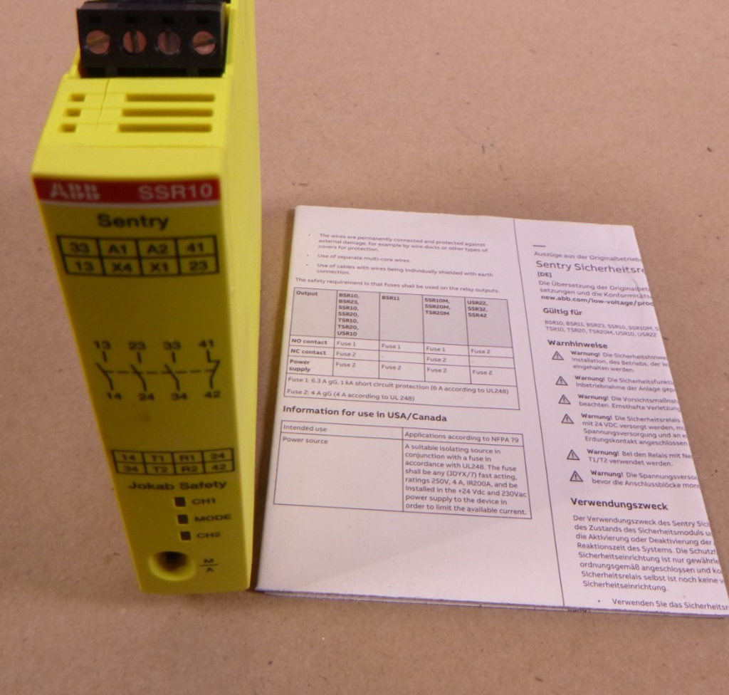 2TLA010050R000 ABB Safety Relay Sentry SSR10 24VDC 8W IP20 5A 6A | Electrical MRO Replacement Parts & Components and Commercial Electrical Supplies Company