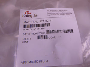 421-32-11 Entegris Spray Gun Natural , 1/4" NPT | Industrial MRO Replacement Parts, Manufacturing Machine Parts & Components, Heavy Equipment Parts Supplier