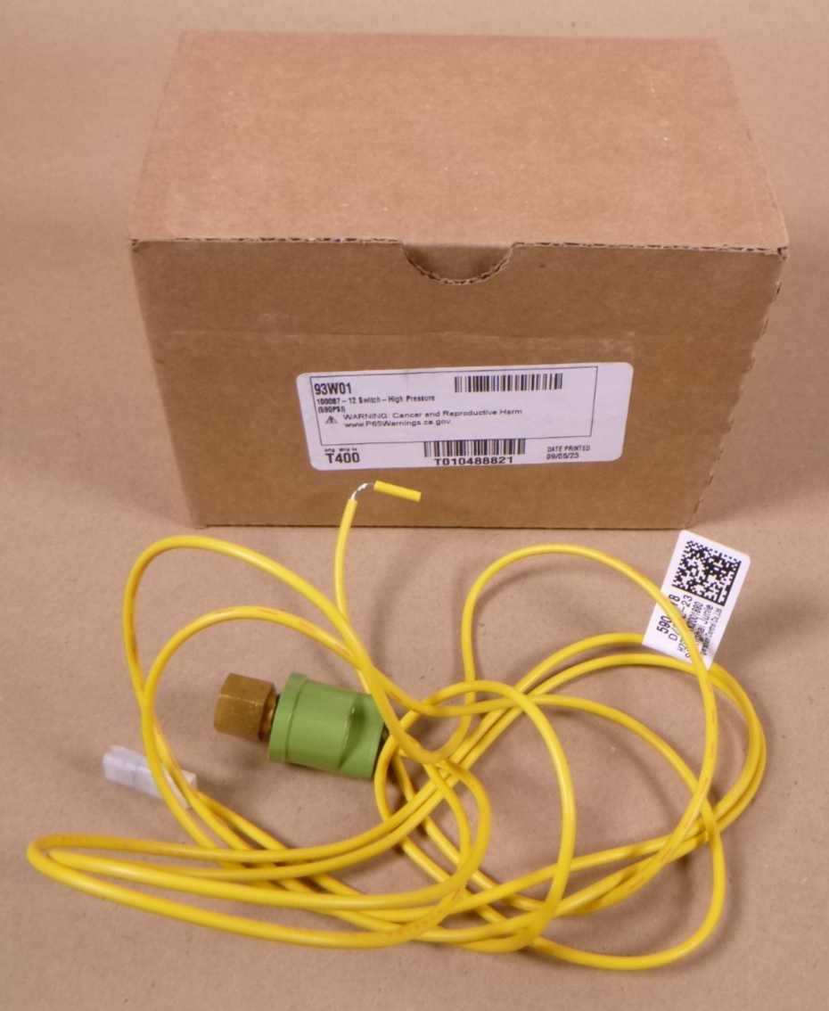 Lennox 100087-12, High Pressure Switch, Actuates at 590 PSI; Resets at 418 93W01 | Electrical MRO Replacement Parts &amp; Components and Commercial Electrical Supplies Company