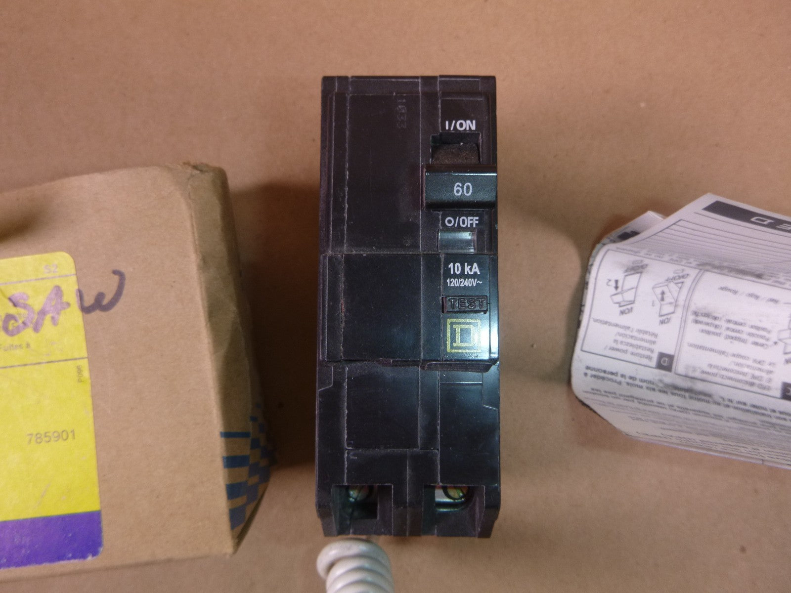 Square D QOB260EPD 2 Pole 60 Amp 120 / 240 Volt W/ GFI Circuit Breaker | Electrical MRO Replacement Parts &amp; Components and Commercial Electrical Supplies Company