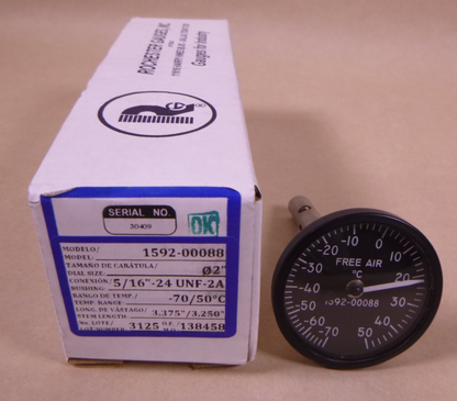Rochester 1592-00088 Outside Air Temperature Thermometer , 6685-01-505-0892