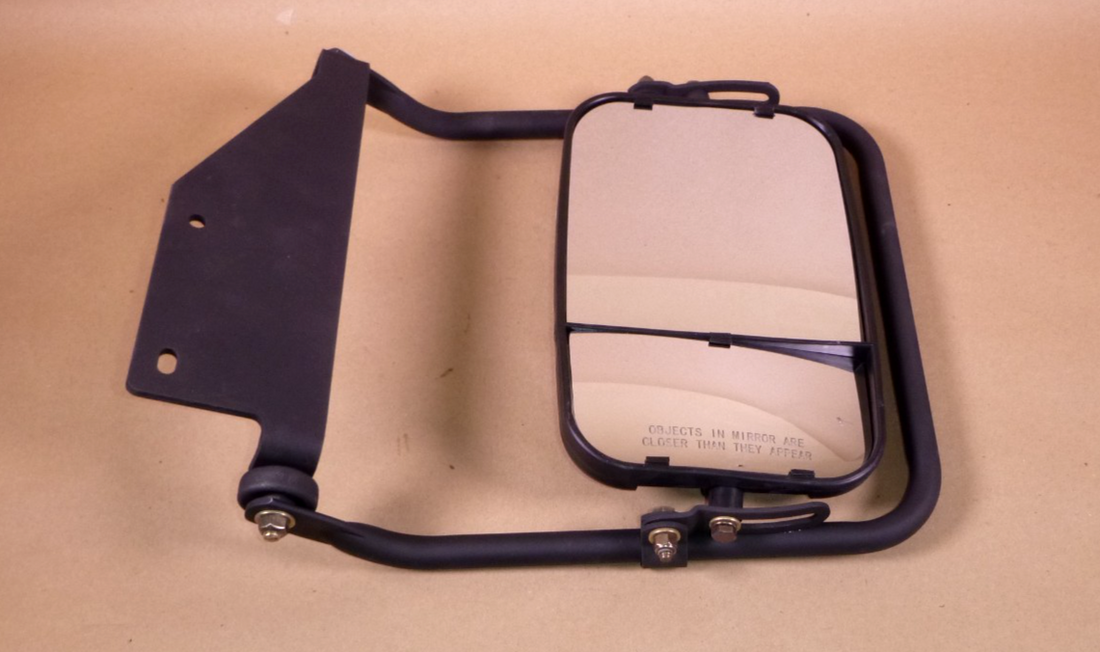 USGI Humvee HMMWV (RH) Side Black Rearview Mirror W/ Mounting Bracket 6039504 | Genuine HMMWV Replacement Parts and Military Surplus Humvee Parts &amp; Accessories