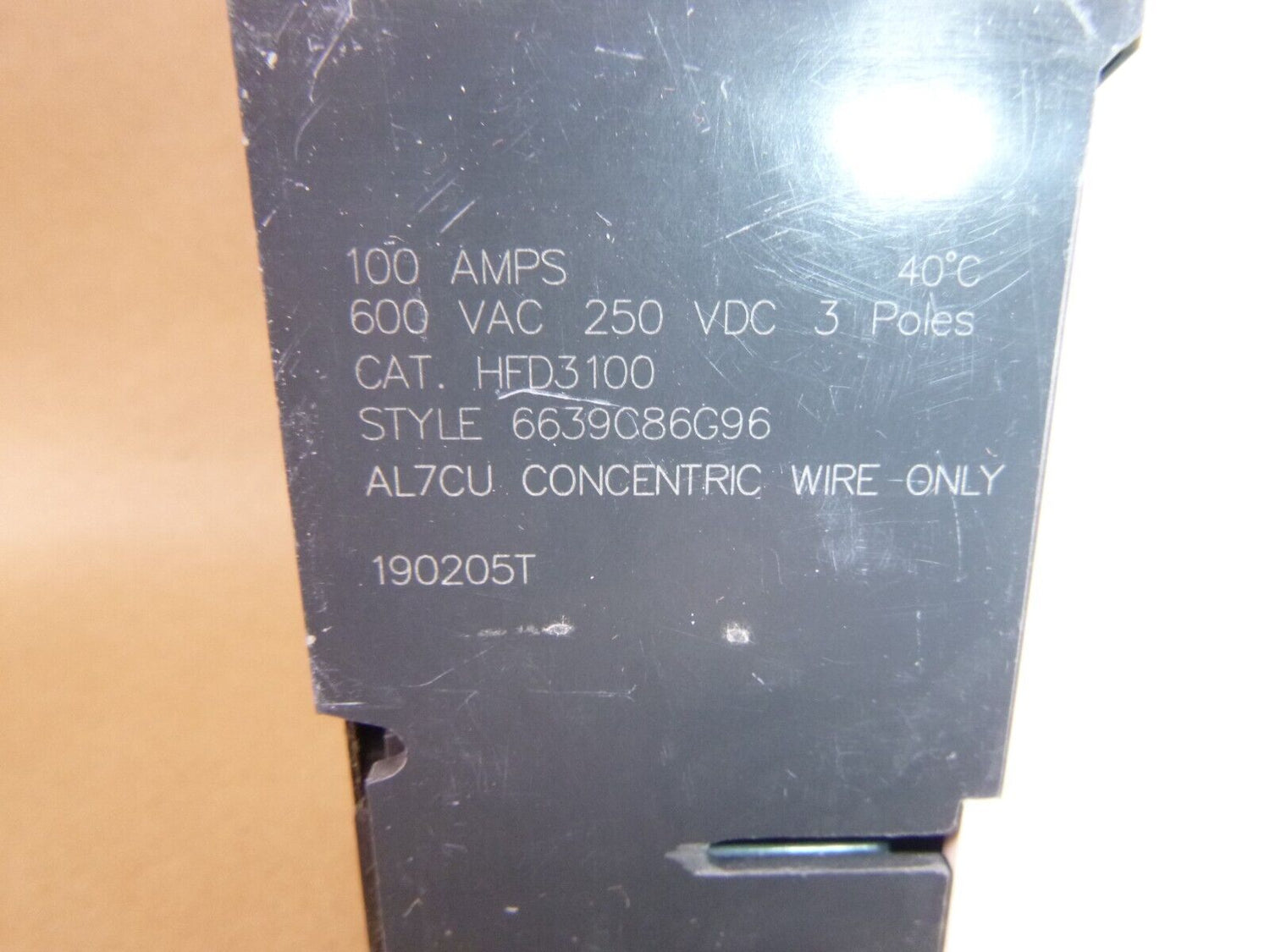 Eaton HFD3100 100 Amps 3-Pole 600 VAC 250 VDC Circuit Breaker W/ Padlock latch | Electrical MRO Replacement Parts &amp; Components and Commercial Electrical Supplies Company