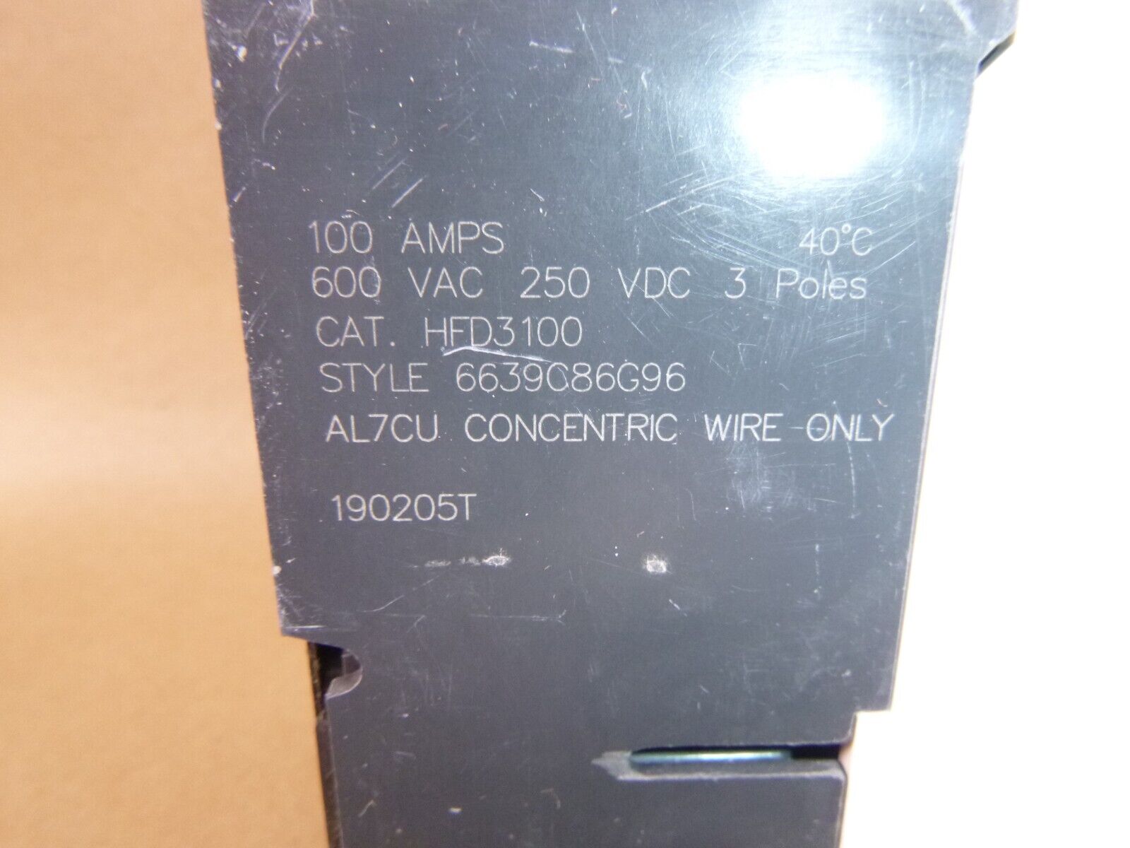 Eaton HFD3100 100 Amps 3-Pole 600 VAC 250 VDC Circuit Breaker W/ Padlock latch | Electrical MRO Replacement Parts &amp; Components and Commercial Electrical Supplies Company
