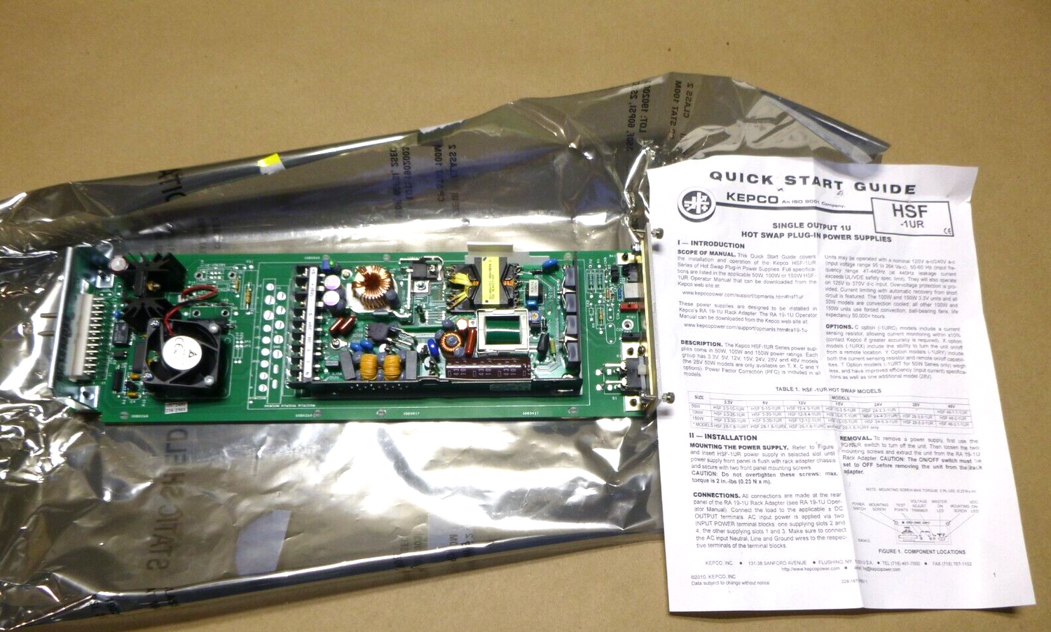 New Kepco HSF5-20-1UR, 5 Volt (Fixed) / 20 Amp / 100 W DC Power Supply Module | Industrial MRO Replacement Parts, Manufacturing Machine Parts &amp; Components, Heavy Equipment Parts Supplier