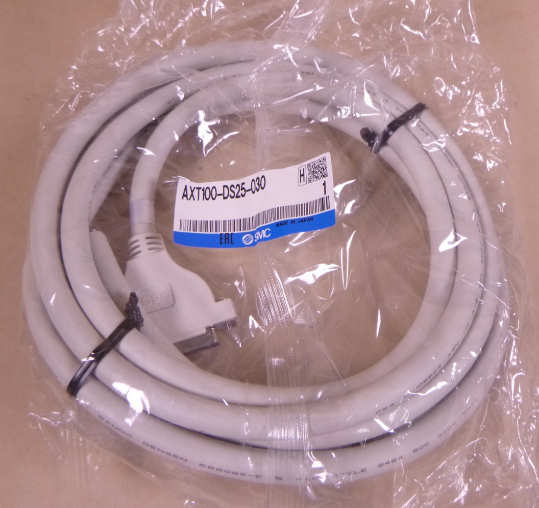 SMC AXT100-DS25-030 D-Sub Connector Cable Assembly 3m 25-Pin | Electrical MRO Replacement Parts &amp; Components and Commercial Electrical Supplies Company