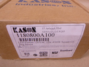 1180800A100 Kason Led Light Fixture , 12W, 120VAC, 50/60Hz, 4000K Ceiling Mount | Electrical MRO Replacement Parts & Components and Commercial Electrical Supplies Company