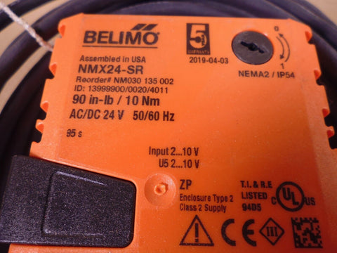 Belimo NMX24-SR Non Fail-Safe Damper Actuator, 90 in-lb Torque, 24VAC/DC