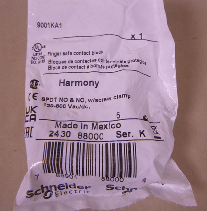 Schneider 9001KA1 Harmony Contact Block SPDT NC/1NO , Ser K (Lot Of 6)