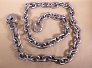 5/8" x 10 FT Single Leg Lifting Chain w/ Grade 100 Campbell Single Grab Hook USA - Royal Equipment CAMPBELL