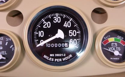 M998 Humvee Instrument Panel With 5 Gauge Set Tan 12338466, 2540-01-185-6117 *PAINT CRACKING* | Genuine HMMWV Replacement Parts and Military Surplus Humvee Parts &amp; Accessories