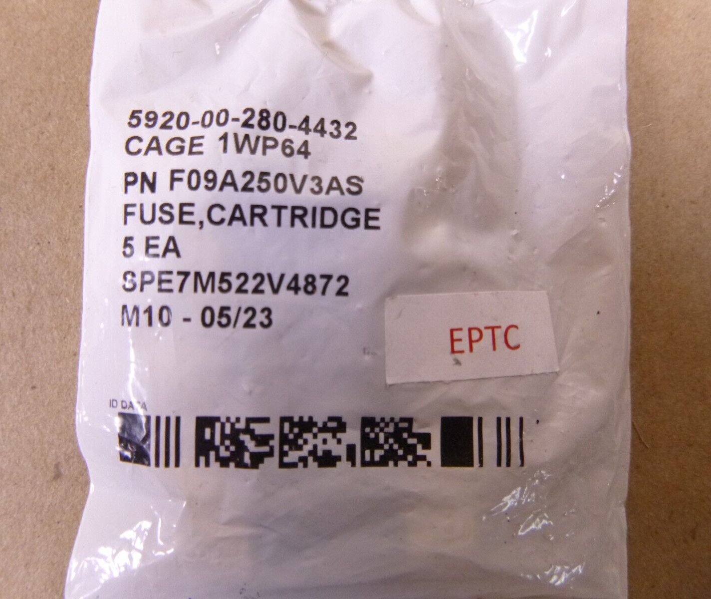 5x Eaton F09A250V3AS, 250 Volt 3 Amp Silver Plated Military Qualified Fuse | Electrical MRO Replacement Parts &amp; Components and Commercial Electrical Supplies Company