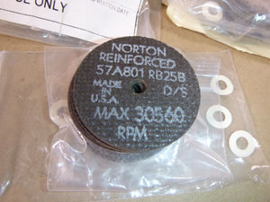 (60 Pcs.) NORTON Abrasive 2" Cut - Off Wheel 1/4" Hole, 1/16" Thick, 80 Grit, USA - Royal Equipment NORTON