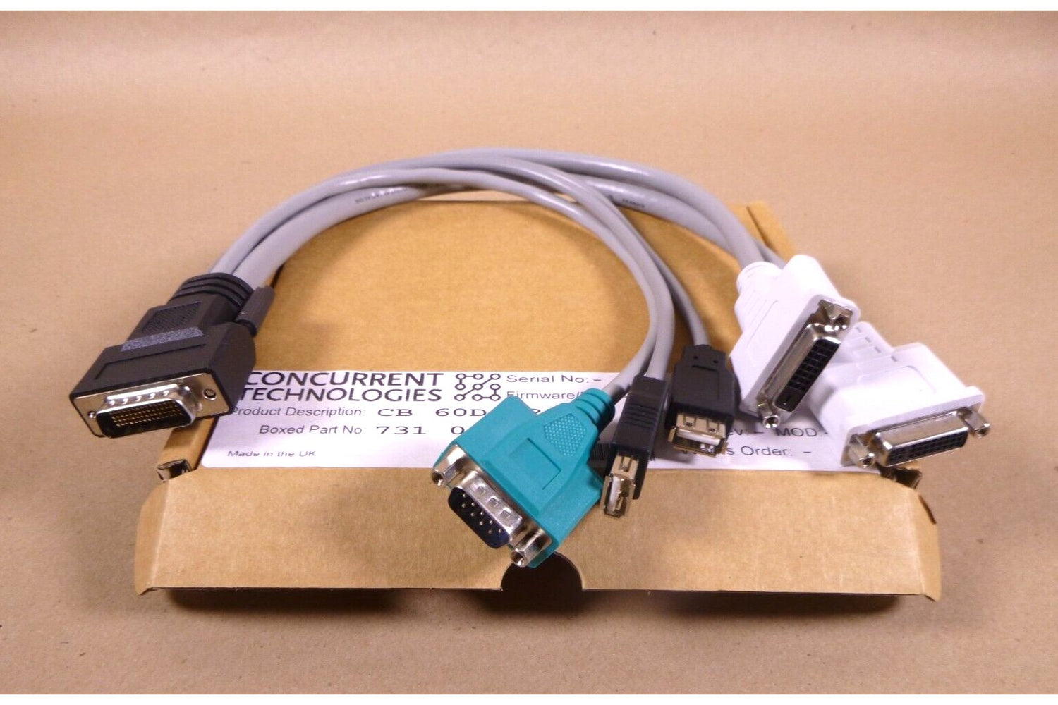 60-way High Density to DVI-I, DVI-D, USB1, USB 2 &amp; RS232, Splitter CB 60D/125-00 | Electrical MRO Replacement Parts &amp; Components and Commercial Electrical Supplies Company