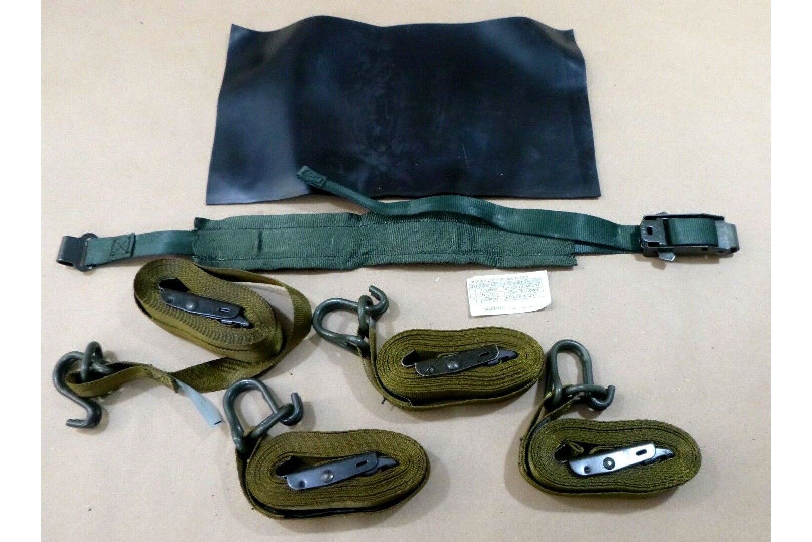6Pc. M998 Humvee Am General Radio / Electrical Equipment Tie Down Strapping Kit | Genuine HMMWV Replacement Parts and Military Surplus Humvee Parts &amp; Accessories