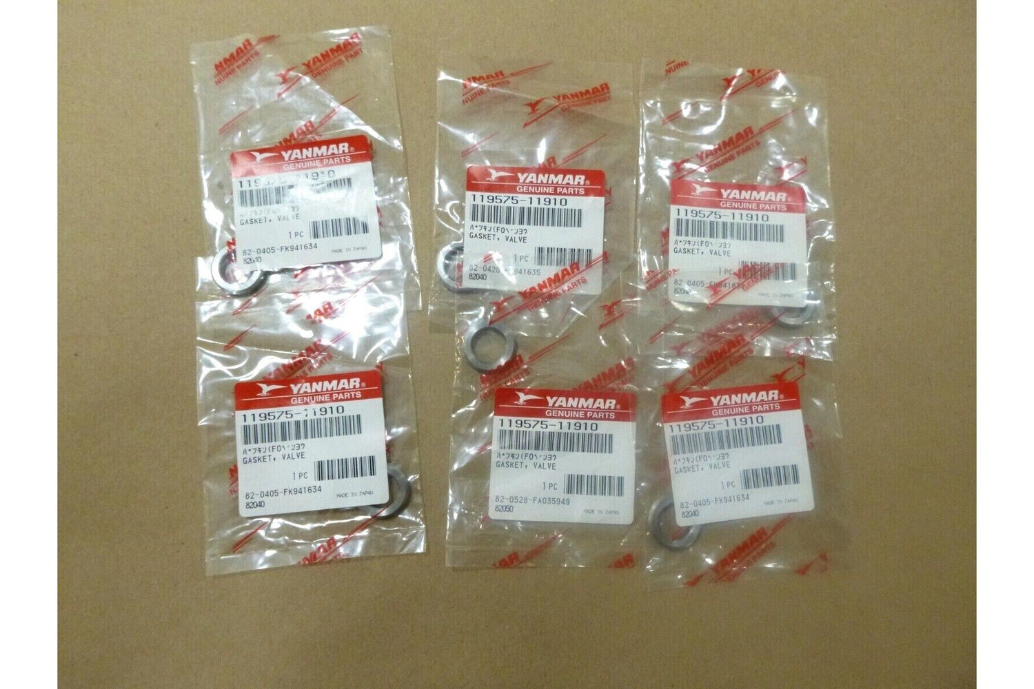 (6x) New Genuine Yanmar Marine 119575-11910 Packing Valve | Industrial MRO Replacement Parts, Manufacturing Machine Parts &amp; Components, Heavy Equipment Parts Supplier