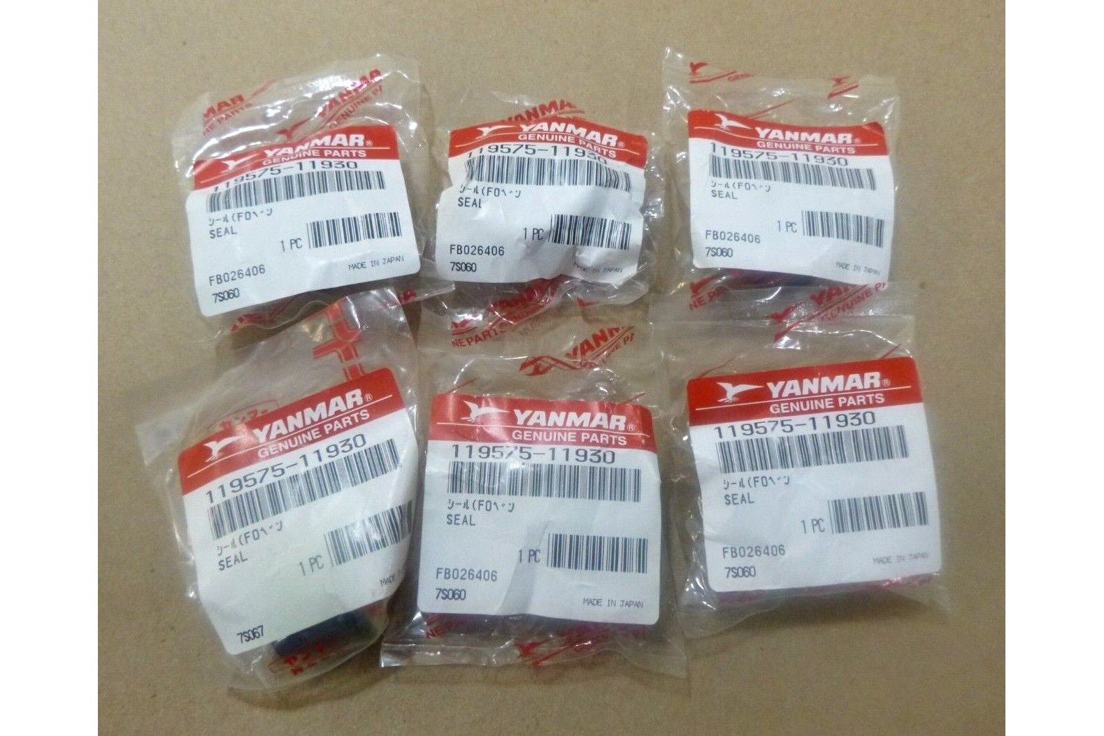 (6x) New Genuine Yanmar Marine Nozzle Seal 119575-11930 | Industrial MRO Replacement Parts, Manufacturing Machine Parts &amp; Components, Heavy Equipment Parts Supplier
