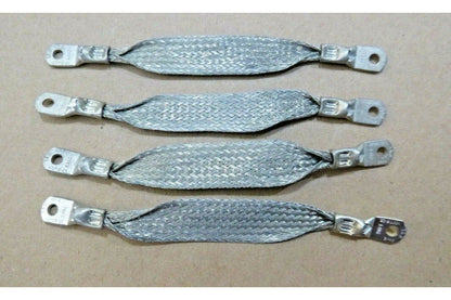 8 AWG x 5" Long Cable Ground Strap Braided Tin Coated Copper (4 Pk) | Electrical MRO Replacement Parts &amp; Components and Commercial Electrical Supplies Company
