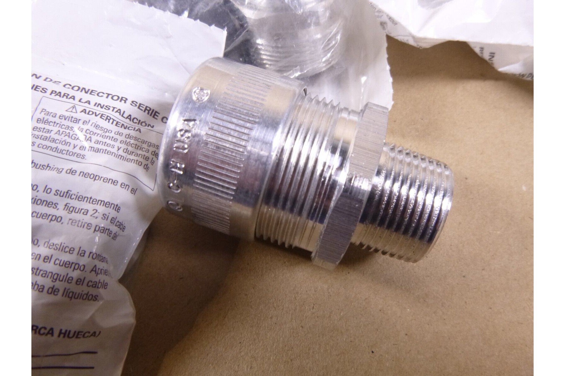 8x Eaton LT75GSA, 3/4" Liquidtight Connector, FMC, Straight, Aluminum Ground Lug | Electrical MRO Replacement Parts &amp; Components and Commercial Electrical Supplies Company