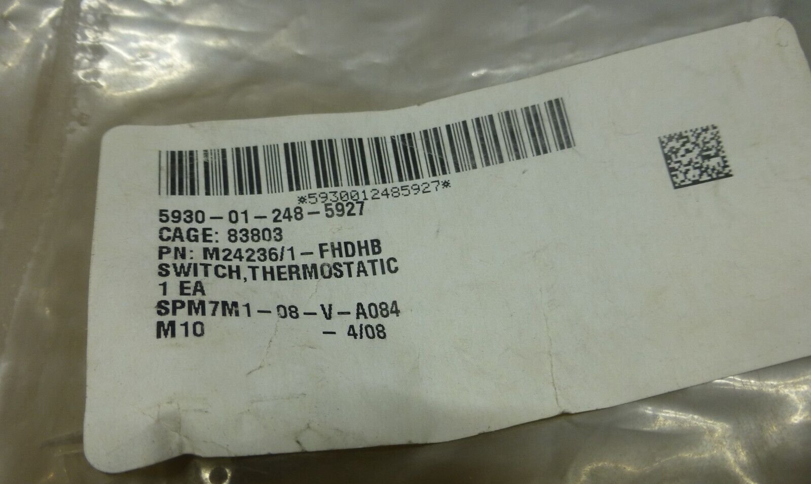 (8x) M24236/1-FHDHB THERMOSTATIC SWITCH , 5930-01-248-5927 | Industrial MRO Replacement Parts, Manufacturing Machine Parts &amp; Components, Heavy Equipment Parts Supplier