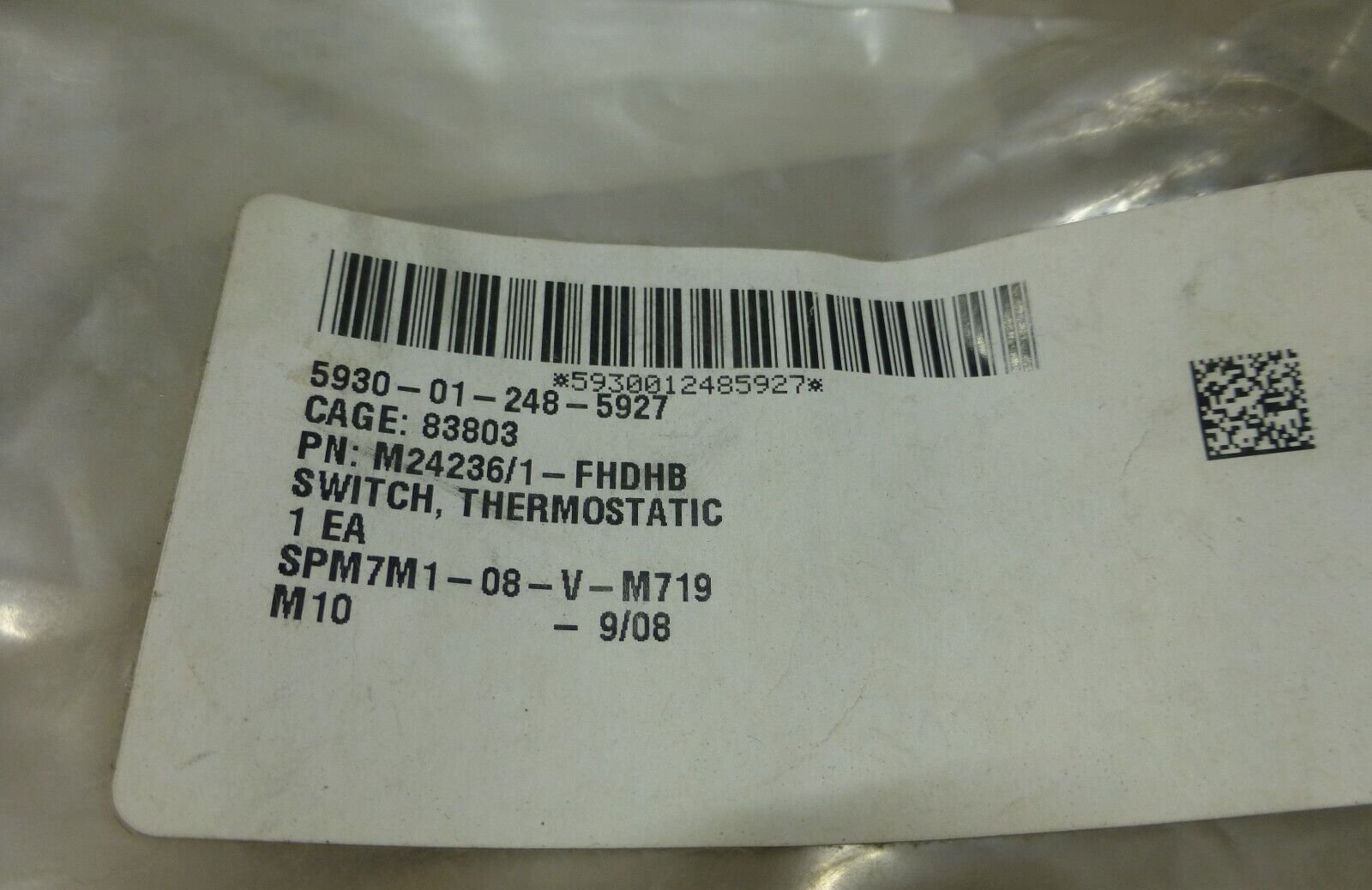 (8x) M24236/1-FHDHB THERMOSTATIC SWITCH , 5930-01-248-5927 | Industrial MRO Replacement Parts, Manufacturing Machine Parts &amp; Components, Heavy Equipment Parts Supplier