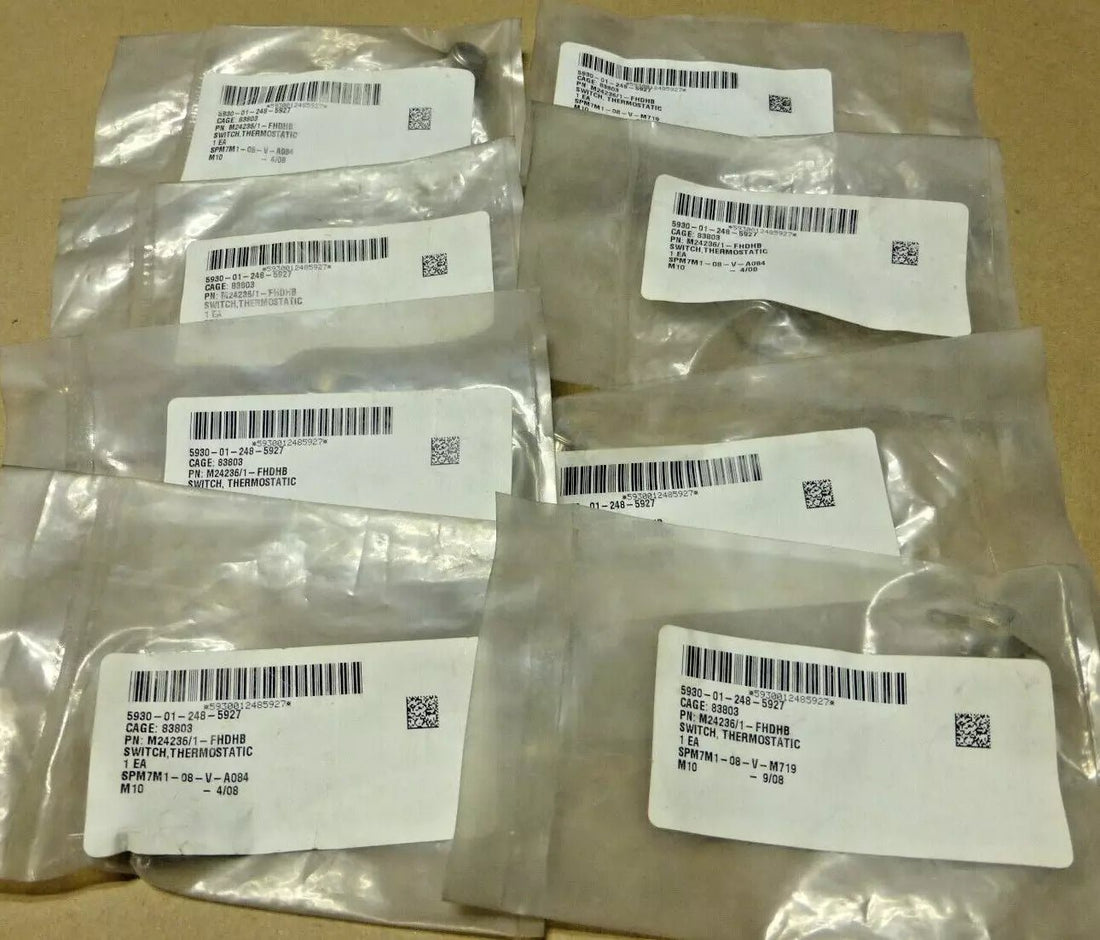 (8x) M24236/1-FHDHB THERMOSTATIC SWITCH , 5930-01-248-5927 | Industrial MRO Replacement Parts, Manufacturing Machine Parts &amp; Components, Heavy Equipment Parts Supplier