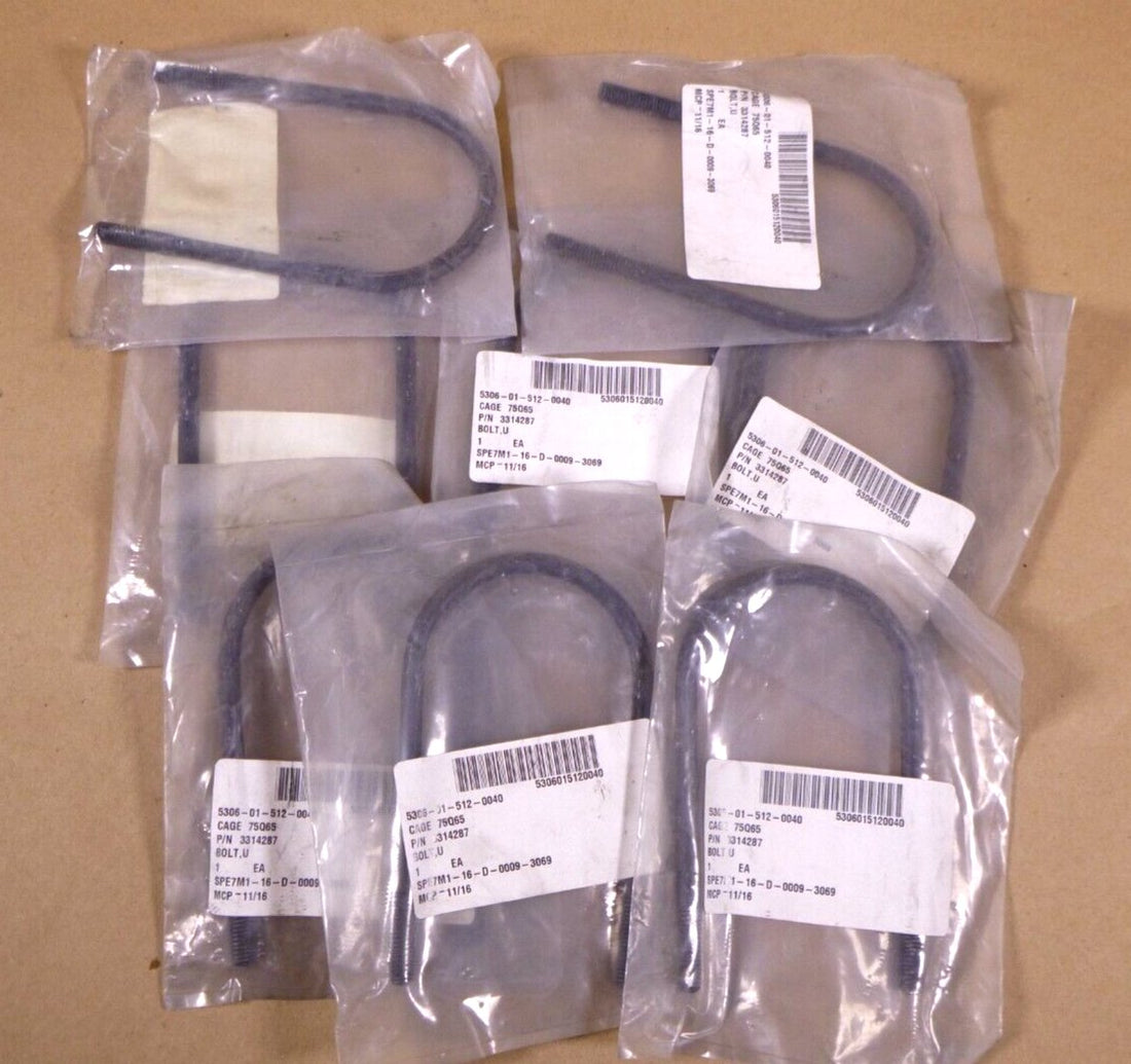 8x USGI MTVR MK29, MK30 Military Dump Truck U-Bolt 3314287, 5306-01-512-0040 | Genuine FMTV Replacement Parts, LMTV Parts For Sale and Military Surplus Medium Tactical Vehicle Parts &amp; Components
