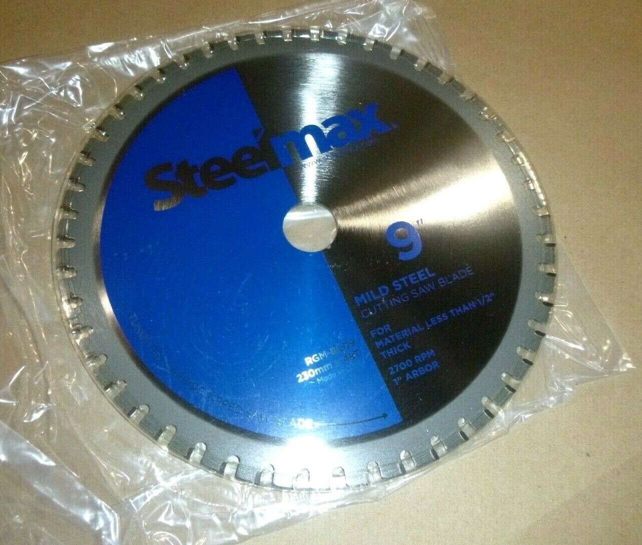 9" Tungston Carbide-Tipped Circular Mild Steel Saw Blade 48T, 1" Arbor, 2700 Rpm | Industrial MRO Tools and Replacement Industrial Equipment Components