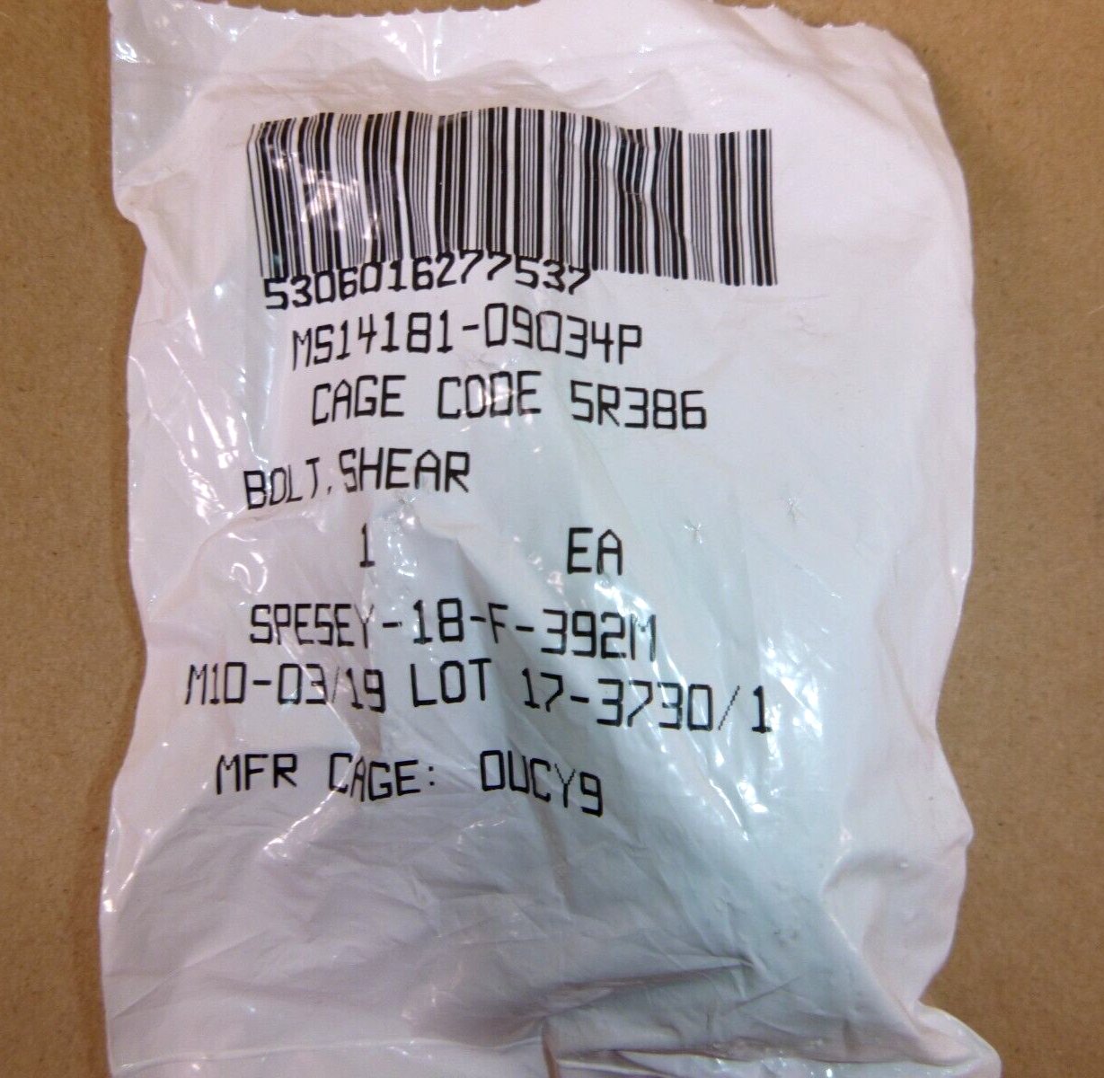 9/16-18 x 3" 718 Inconel Spline Flange Head Shear Bolt MS14181-09034P , 5306-01-627-7537 | Industrial Replacement Nuts &amp; Bolts Distributor and Machinery Screws &amp; Fasteners Supply