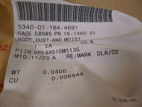 (9x) Aviarms 16 - 1460 - 1 Aircraft Dust And Moisture Seal Boot , 5340 - 01 - 164 - 4691 - Royal Equipment AVIARMS