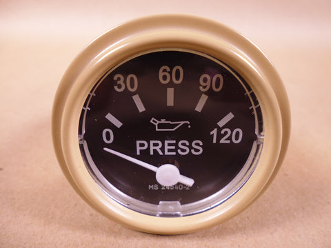 HUMVEE M998 M35 M939 120PSI OIL PRESSURE GAUGE MS24540-2 Tan 6620-00-115-9042 | Genuine M35 Military Truck Parts and M939 Cargo Truck Surplus Parts