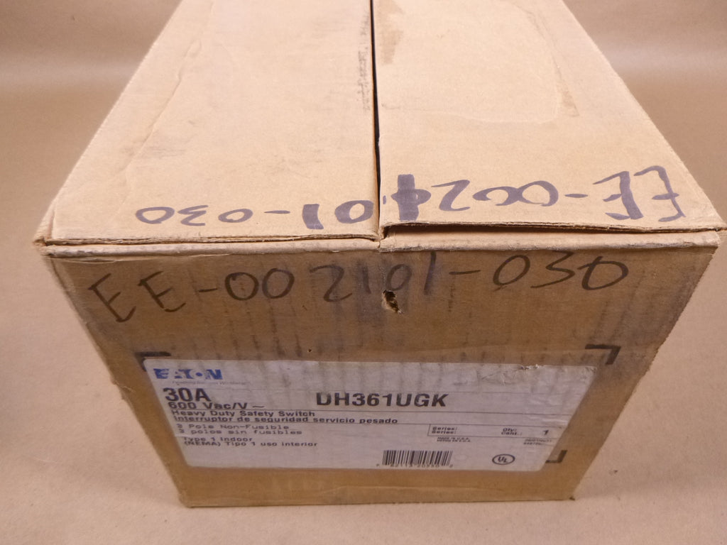 Eaton DH361UGK 30 Amp 600 Volt Heavy Duty Safety Switch / Disconnect | Electrical MRO Replacement Parts & Components and Commercial Electrical Supplies Company