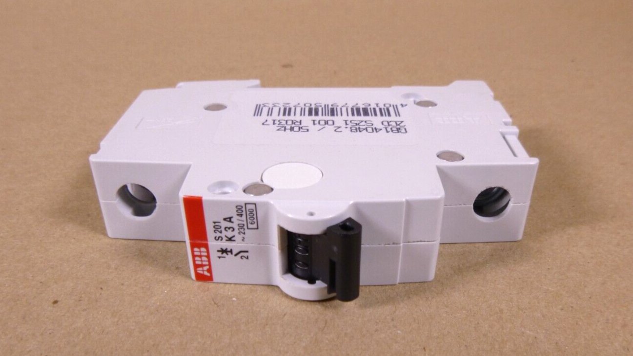 ABB S 201 K 3 Miniature Circuit Breaker 2CDS251001R0317, 10 kA @ 230V | Electrical MRO Replacement Parts &amp; Components and Commercial Electrical Supplies Company