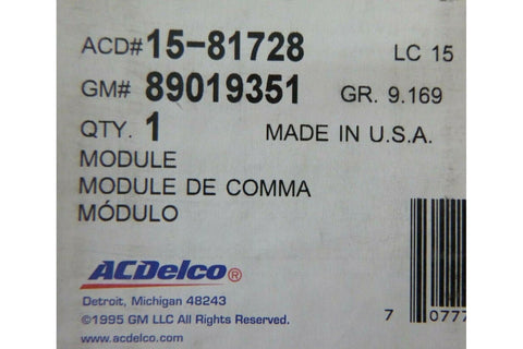 AC/DELCO 15 - 81773 A/C HEATER MODULE 89019351 FITS AVALANCHE ESCALADE TAHOE YUKON - Royal Equipment Royal Equipment