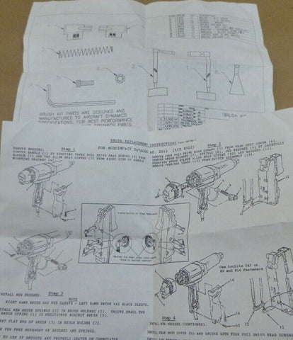 AIRCRAFT DYNAMICS 57K1733 BRUSH REPAIR KIT FOR ROBOIMPACT 12386922 IMPACT 2011 - Royal Equipment Aircraft Dynamics