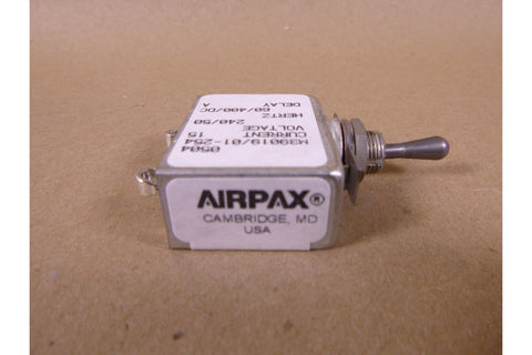 Airpax M39019/01 - 254 Magnetic Circuit Breaker 15A, 240VAC, Hook Terminals 400 Hz - Royal Equipment Royal Equipment