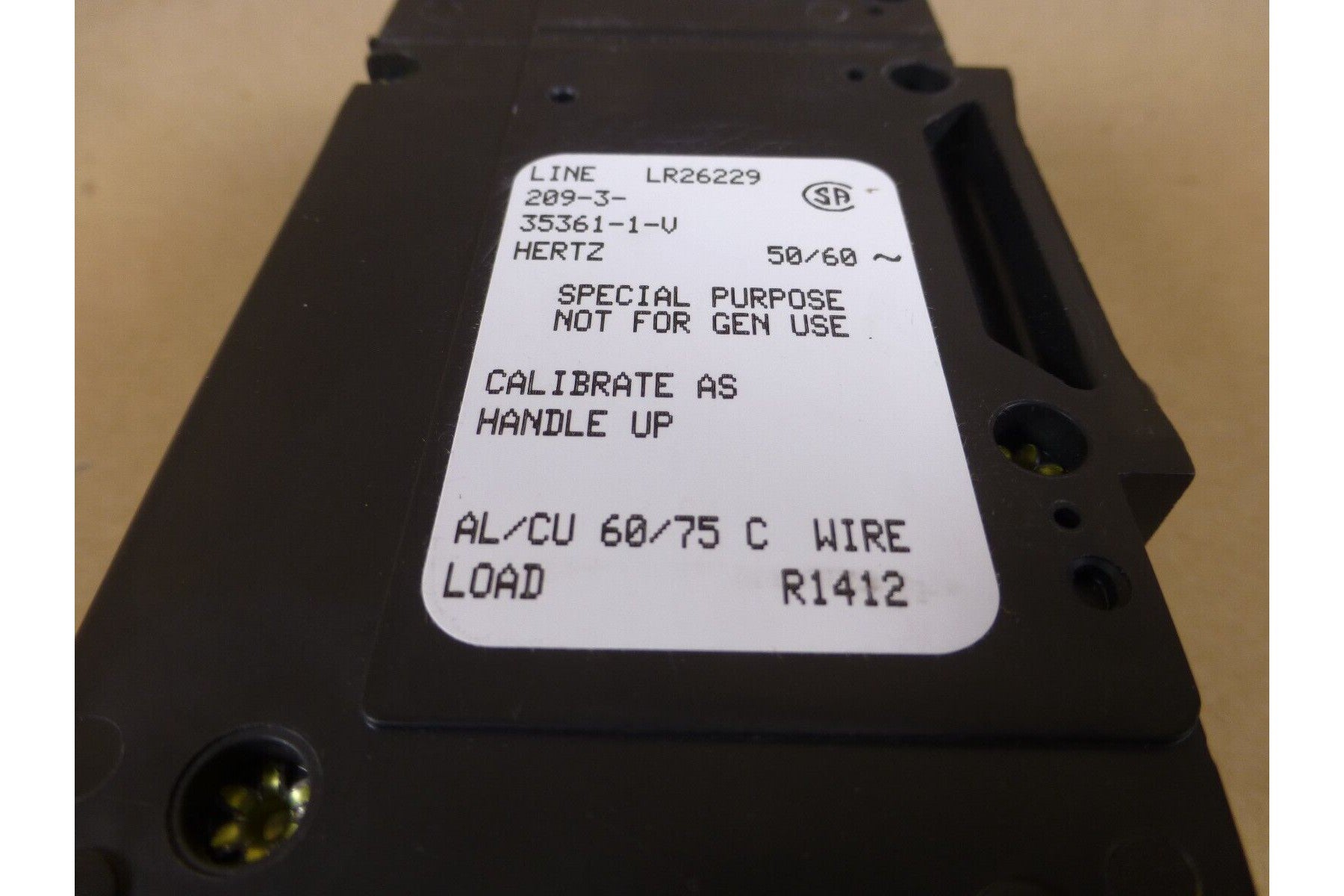 Airpax Sensata 209-3-35361-1-V Circuit Breaker 50/60HZ 3P 100Amp | Electrical MRO Replacement Parts &amp; Components and Commercial Electrical Supplies Company