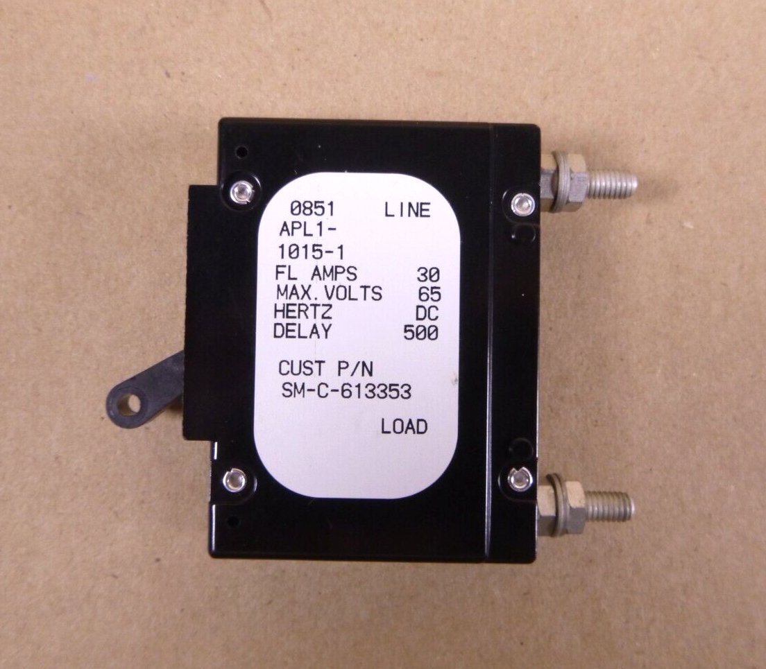 Airpax Sensata APL1-1015-1 Circuit Breaker, Hydraulic, Magnetic, 1 Pole, 30 Amp | Electrical MRO Replacement Parts &amp; Components and Commercial Electrical Supplies Company