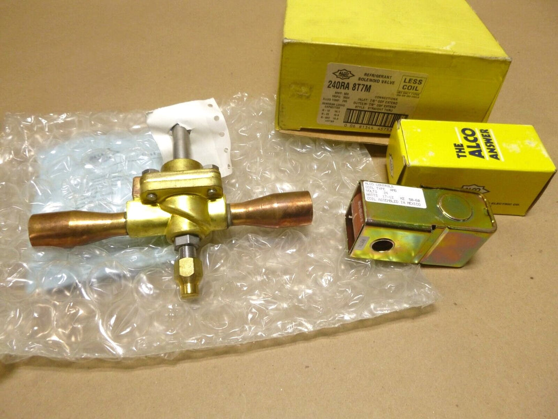ALCO 7/8" ODF Refrigerant Solenoid Valve w/ Coil – 240RA 8T7M, 24 Vdc Coil | Industrial MRO Replacement Parts, Manufacturing Machine Parts &amp; Components, Heavy Equipment Parts Supplier